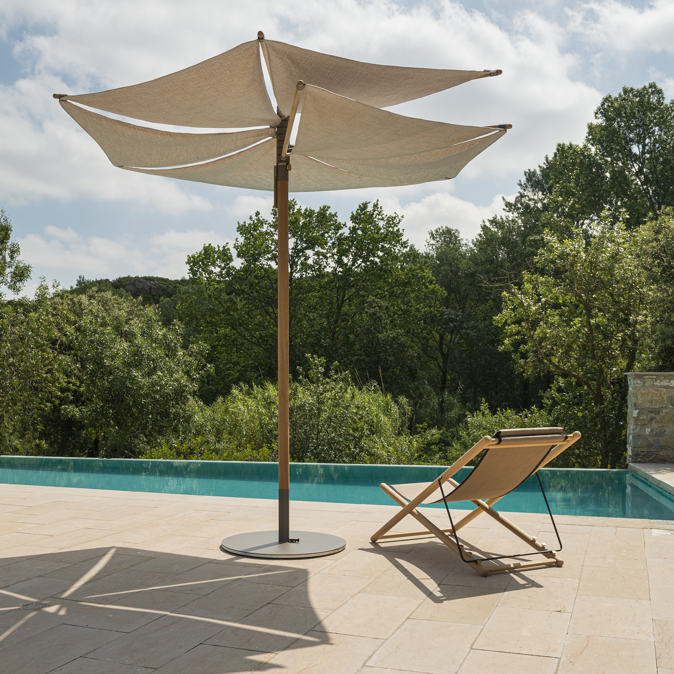 OM WOOD Parasol redondo - Imagen 3